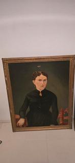 Twee pendant portretten eind 19e eeuw, Antiquités & Art, Art | Peinture | Classique, Enlèvement