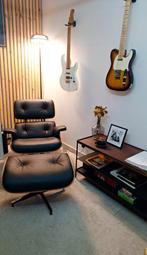 Neuf stock fauteuil style eames lounge cuir et palissandre, Maison & Meubles, Enlèvement ou Envoi, Neuf, Cuir, 200 à 250 cm