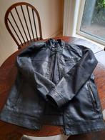 Blouson de moto en cuir noir, veste courte, modèle ajusté