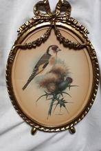KOPEREN KADER MET VOGEL 2 stuks, Antiek en Kunst, Ophalen