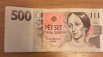 Bankbiljet - 500 Korun Tsjechische Republiek TTB, Postzegels en Munten, Overige landen