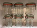 6 voorraadpotten, Huis en Inrichting, Ophalen, Gebruikt, Glas, Pot, Bus of Blik