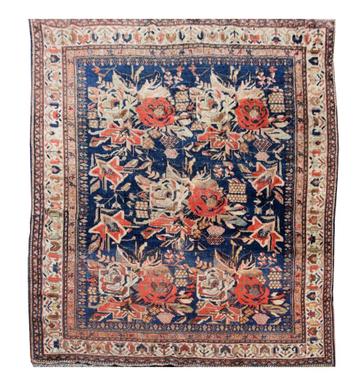 Oud Iraans oosters tapijt Afshar Golfang: 2,00 X 1,64 M