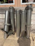 Dubbel wandig geïsoleerd kachel buizen, Ophalen, Inox, Gebruikt, 6 meter of meer