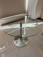 Tafel in glas, Huis en Inrichting, Tafels | Eettafels, Ophalen of Verzenden, Zo goed als nieuw, Rond, Glas