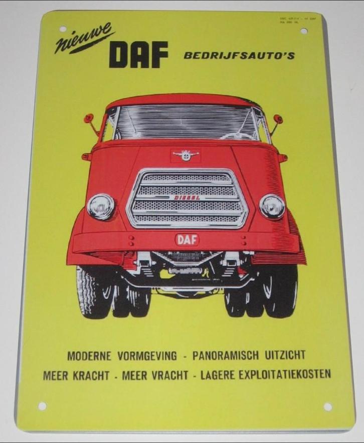 DAF TRUCK : Metalen Bord DAF - Bedrijfsauto´s - Vrachtwagens, Collections, Marques automobiles, Motos & Formules 1, Neuf, Voitures