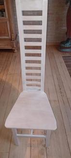 6 stoelen teak, Ophalen, Wit, Zo goed als nieuw, Hout