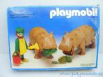Playmobil 3547; Nijlpaarden met oppasser (1981-1988), Ophalen of Verzenden, Gebruikt