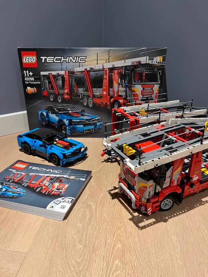 Lego technic 42098 car transporter, Enfants & Bébés, Jouets | Duplo & Lego, Comme neuf, Lego, Ensemble complet, Enlèvement