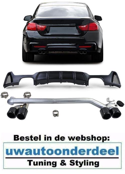 uitlaat + Mat Zwart Diffuser Voor Bmw 4 serie F32 F33 F36 M, Auto diversen, Tuning en Styling, Verzenden