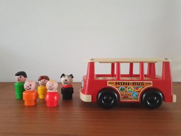 Fisher Price Mini Bus + 5 figuurtjes, Enlèvement ou Envoi