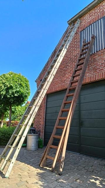 Lange aluminium en houten ladders vanaf 125 euro beschikbaar voor biedingen