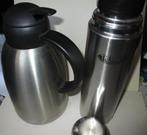 Thermoskan in metaal , prima staat, Overige materialen, Overige typen, Ophalen of Verzenden, Zo goed als nieuw