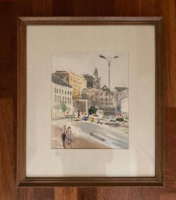 Aquarel “Gent Zuid met De Vooruit” beschikbaar voor biedingen