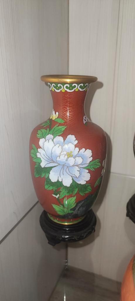 Totaal 11Vintage Chinese cloisonne met voet stuk, Antiek en Kunst, Antiek | Vazen, Ophalen of Verzenden