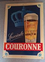Brasserie Couronne., Utilisé, Enlèvement ou Envoi, Panneau publicitaire