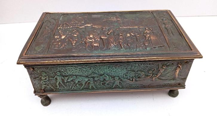 rare grande boîte à cigares bronze (Max Le Verrier) 3,4 kilo, Antiquités & Art, Antiquités | Bronze & Cuivre, Bronze, Enlèvement ou Envoi