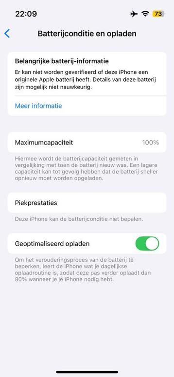 iphone 13 mini -100% battery beschikbaar voor biedingen
