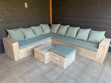 Steigerhout lounge hoekbank bank tuinbak GRATIS BEZORGD beschikbaar voor biedingen