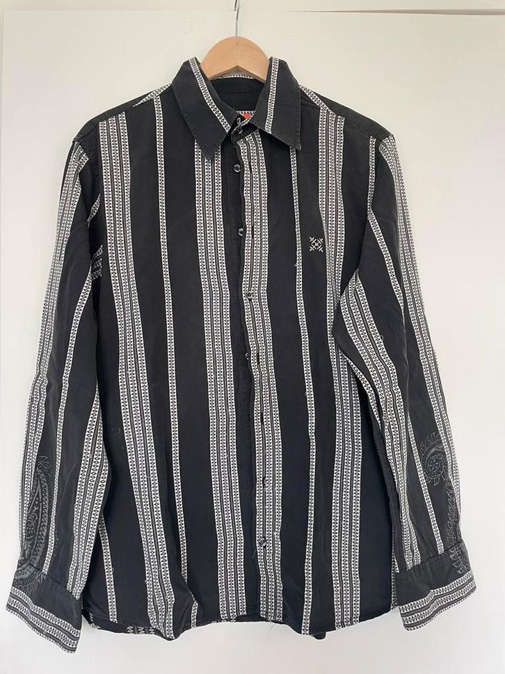 hemd heren, Vêtements | Hommes, Chemises, Porté, Tour de cou 43/44 (XL), Noir, Enlèvement ou Envoi