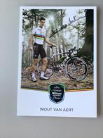 Wielerkaart 2017 team crelan wk wout van aert signe, Sport en Fitness, Verzenden