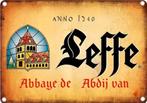 Metalen reclamebord Leffe anno 1240 - retro vintage mancave, Verzamelen, Ophalen of Verzenden, Nieuw, Reclamebord
