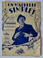 Partition de Fernandel, Musique & Instruments, Partitions, Artiste ou Compositeur, Enlèvement, Utilisé, Chant