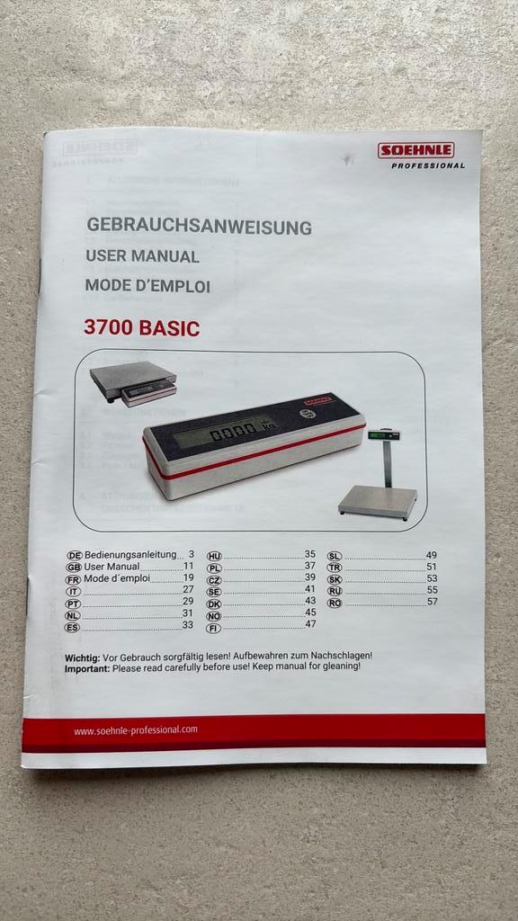 Elektronische weegschaal Soehnle professional, Electroménager, Balances, Neuf, Digital, Autres types, Plus fin que 1 gramme, Moins de 10 kg