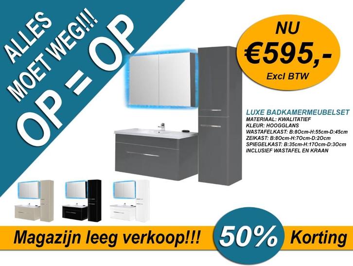 Badkamermeubel / Badkamermeubelset, Huis en Inrichting, Badkamer | Badkamermeubels, Nieuw, Wastafelkast, 100 tot 150 cm, 50 tot 100 cm