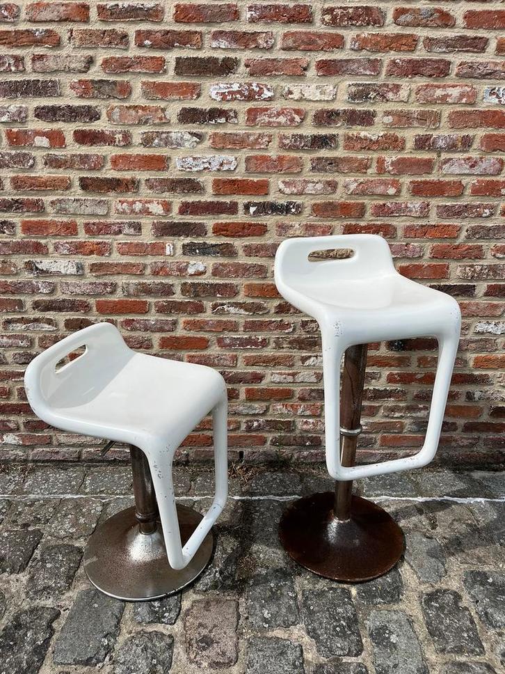 Design barkrukken (2) - draaibaar - verstelbaar, Huis en Inrichting, Barkrukken, Draaibaar, Ophalen of Verzenden