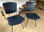 Set van 2 retro stoelen, Huis en Inrichting, Blauw, Metaal, Twee, Gebruikt