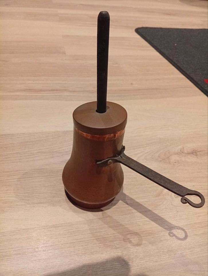 Antieke handmatige chocolademelk-/melkmaker, koper, ca. 1880, Antiek en Kunst, Antiek | Brons en Koper, Koper, Ophalen