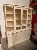Grote massieve buffet‑/vitrinekast, wit/crème, tweedehands, Pin, 25 à 50 cm, 150 à 200 cm, Enlèvement