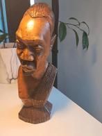 Afrikaans handgesneden buste, Ophalen of Verzenden