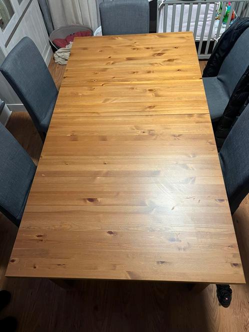 Uitschuifbare eettafel, Huis en Inrichting, Tafels | Eettafels, Zo goed als nieuw, 100 tot 150 cm, 200 cm of meer, Vijf personen of meer