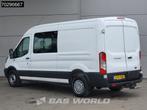 Ford Transit 130pk Dubbel Cabine L3H2 Trekhaak Navi Airco Pa, Auto's, Euro 6, 4 cilinders, Parkeersensor, Wit