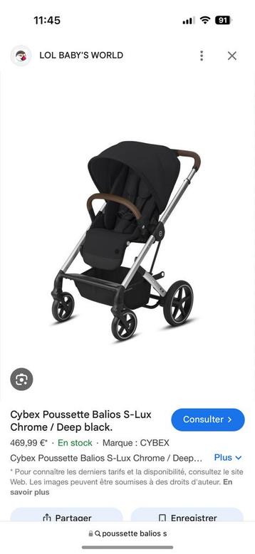 Poussette Cybex balios S, Enfants & Bébés, Enlèvement, Utilisé
