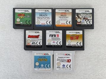 Lot van 9 Nintendo DS en Nintendo 3DS cartridges beschikbaar voor biedingen