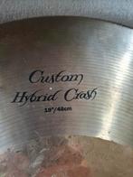 Zildjian k custom 19 inch hybrid crash voor uw drumstel zgst, Ophalen of Verzenden, Zo goed als nieuw