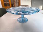 Taartschotel, blauw persglas, Antiek en Kunst, Ophalen of Verzenden