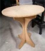 Ronde bijzettafel uit spaanplaat, Ophalen of Verzenden, Gebruikt