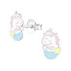 Boucles d'oreilles enfants licorne licorne en argent sterlin, Enlèvement ou Envoi, Neuf, Boucles d'oreilles