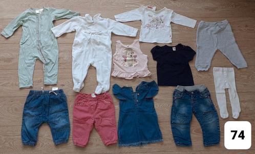 Combinaison, pantalon, robe, chemise et collants taille 74, Enfants & Bébés, Vêtements de bébé | Taille 74, Comme neuf, Fille