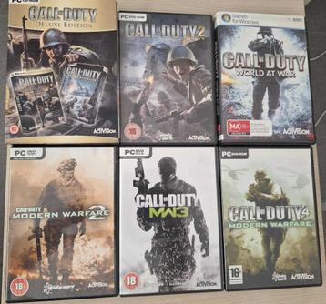 Call of Duty pc games - Modern Warfare, World at War beschikbaar voor biedingen