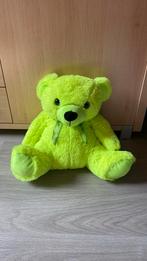 Fluogroene teddybeer, Kinderen en Baby's, Speelgoed | Knuffels en Pluche, Ophalen of Verzenden, Zo goed als nieuw