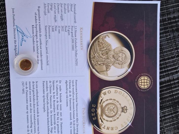 Kleinste gouden munt 2022 proof 3000exp, Postzegels en Munten, Munten | Europa | Niet-Euromunten, Losse munt, Overige landen, Goud
