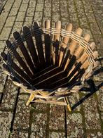 Vintage bloempot houder van bamboe, Ophalen, Gebruikt