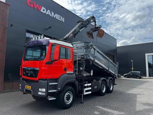 MAN TGS 26.360 6x6 Kipper/Kraan Euro 5 (bj 2010), Auto's, Vrachtwagens, ABS, Achteruitrijcamera, Airconditioning, Centrale vergrendeling