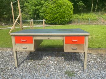 Bureau vintage industriel CUBACIER  C1950