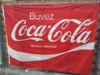 Coca Cola - grand drapeau en nylon avec yeux de montage, Utilisé, Enlèvement ou Envoi